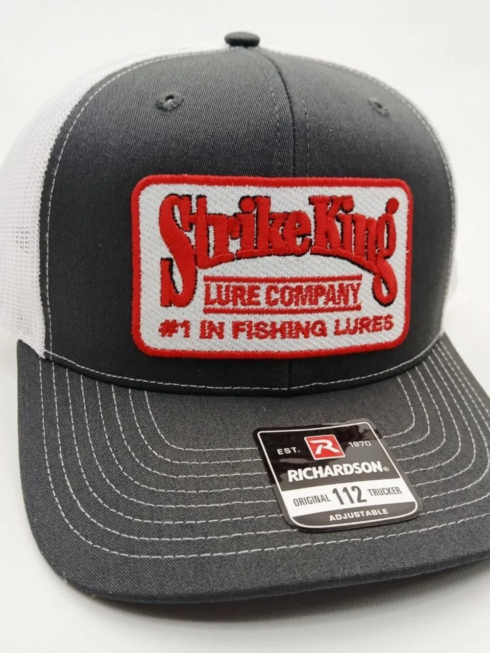 Strike King Fishing Hat Richardson 112 Trucker Cap Embroidered Patch Made in USA